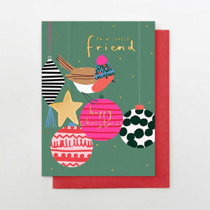 Lovely Friend Robin Christmas card
