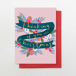 Thinking of You Banner Christmas card
