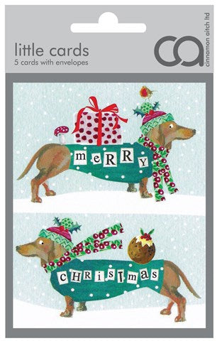 Christmas Card Pack - Sausage Dogs