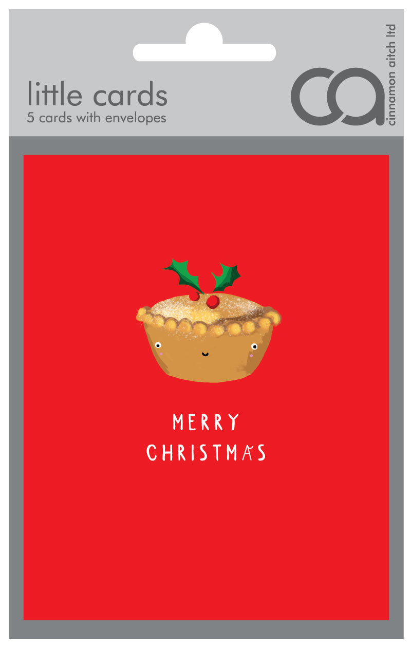Christmas Card Pack of 5 - Mince Pie