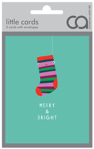Christmas Card Pack of 5 - Stocking