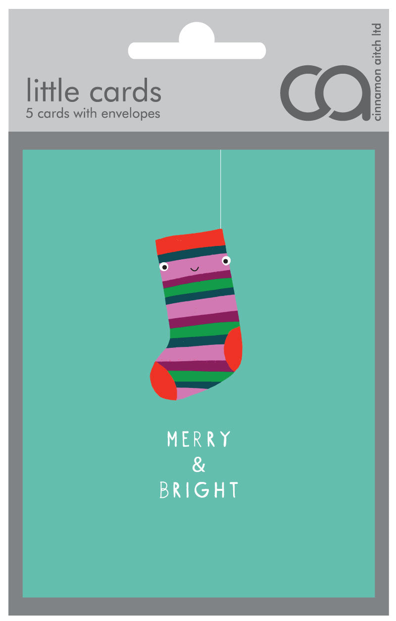 Christmas Card Pack of 5 - Stocking