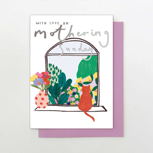 Cat in Window Mother's Day card