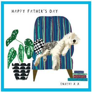 Happy father's day - Dog in chair Margo
