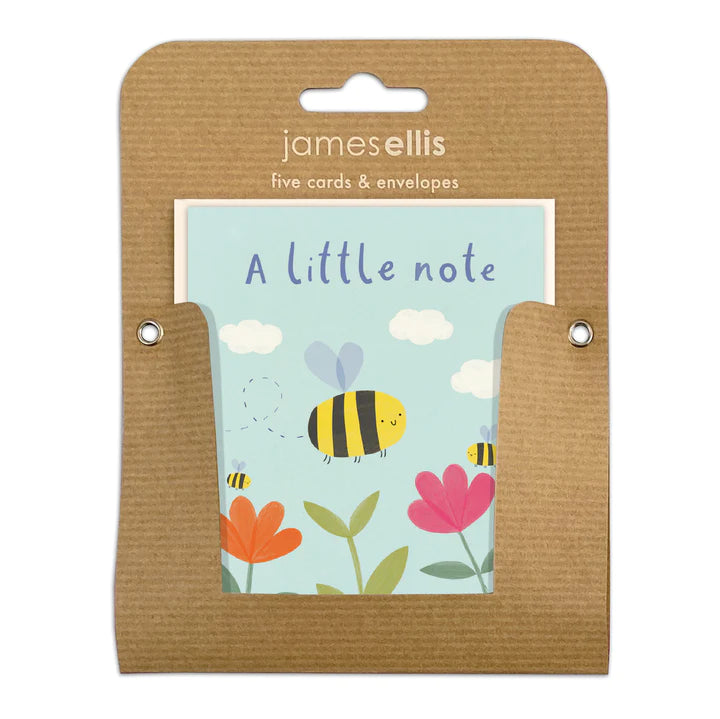 A little note - bees pack of 5 cards
