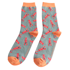 Mr Sparrow Lobster men's socks grey