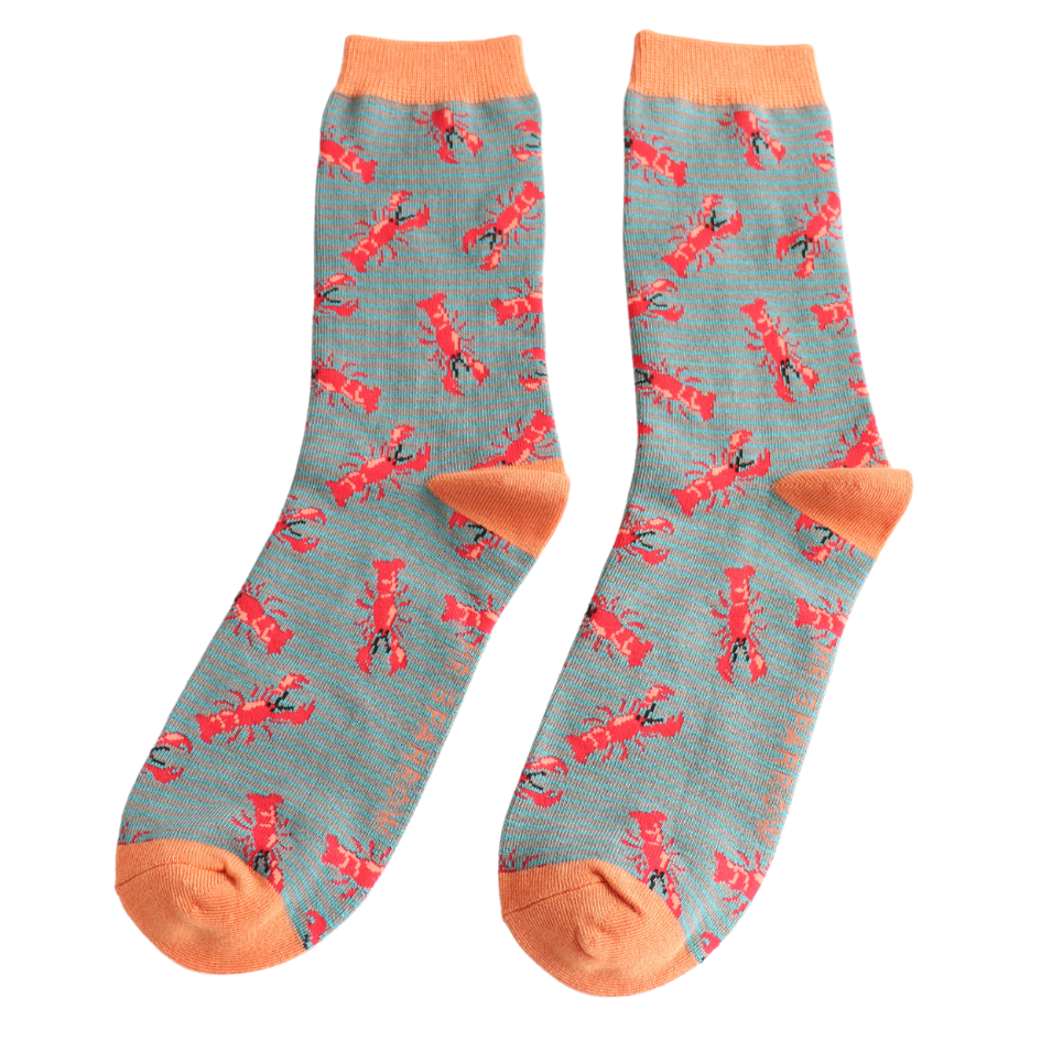 Mr Sparrow Lobster men's socks grey
