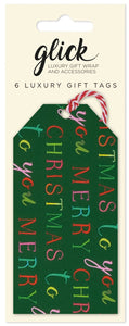 MULTIPACK TAG (6) EXQUISITE CHRISTMAS GREEN