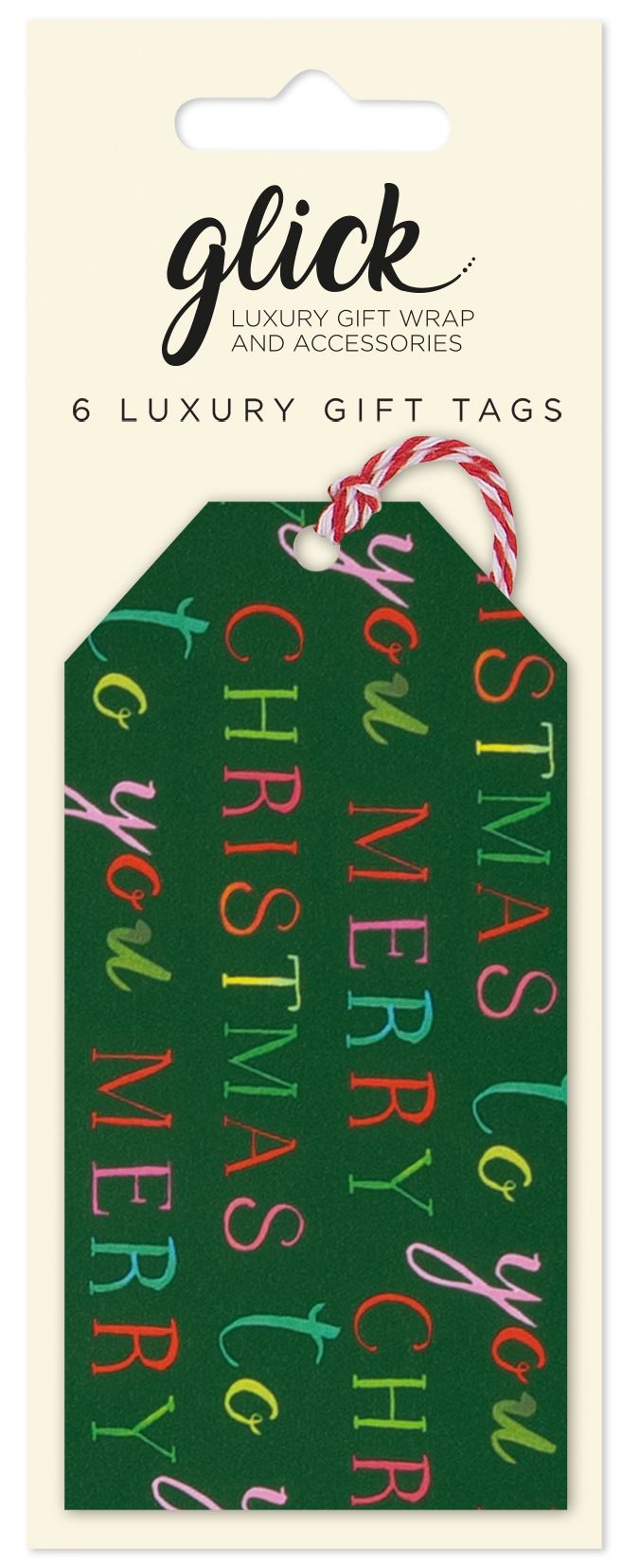 MULTIPACK TAG (6) EXQUISITE CHRISTMAS GREEN
