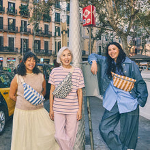 Load image into Gallery viewer, Mill Hill Crossbody Bag in Denim Stripe Cotton Canvas
