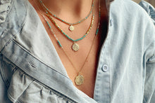 Load image into Gallery viewer, Neith Turquoise Gold Pendant Necklace
