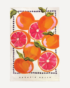 Blood orange tea towel