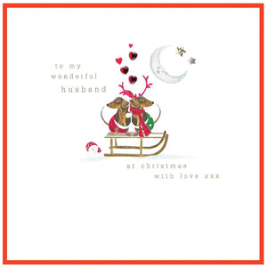 Christmas Card - To my Wonderful Husband at Christmas