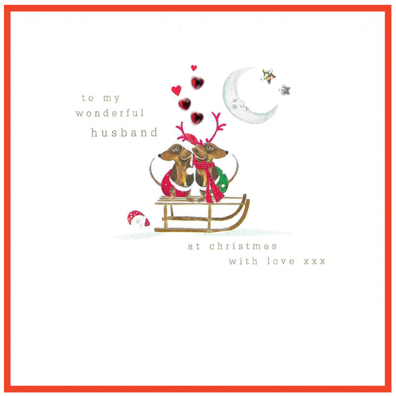 Christmas Card - To my Wonderful Husband at Christmas