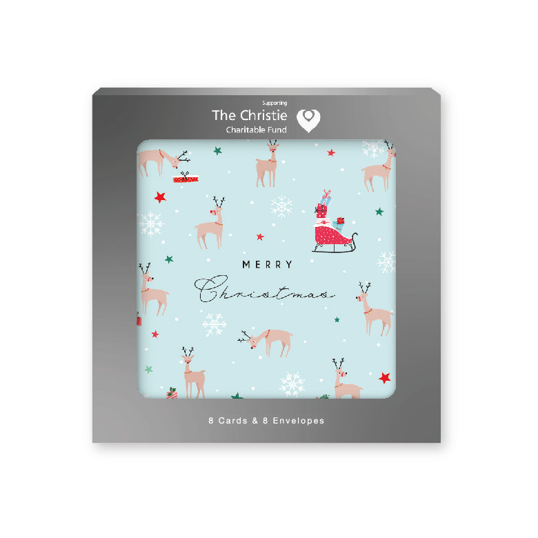 Christmas Card Pack of 8 - Reindeer Icons