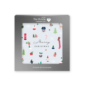 Christmas Card Pack of 8 - Christmas Icons