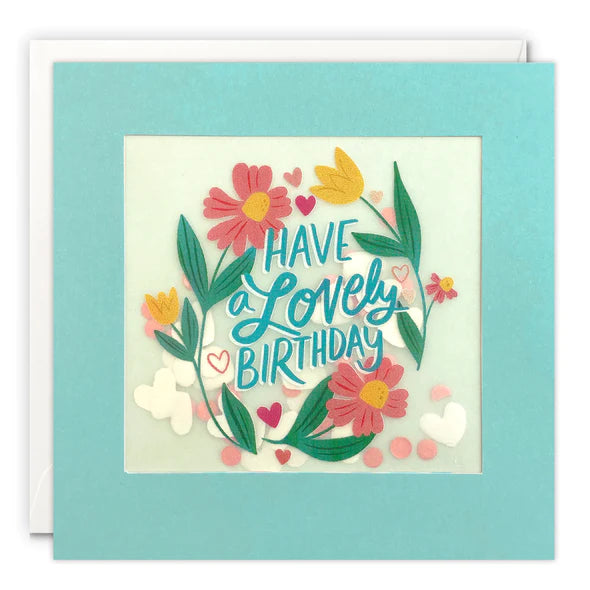 Lovely Flowers Paper Shakies Birthday card