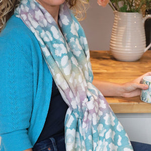 Pastel Rainbow Leopard Print Scarf