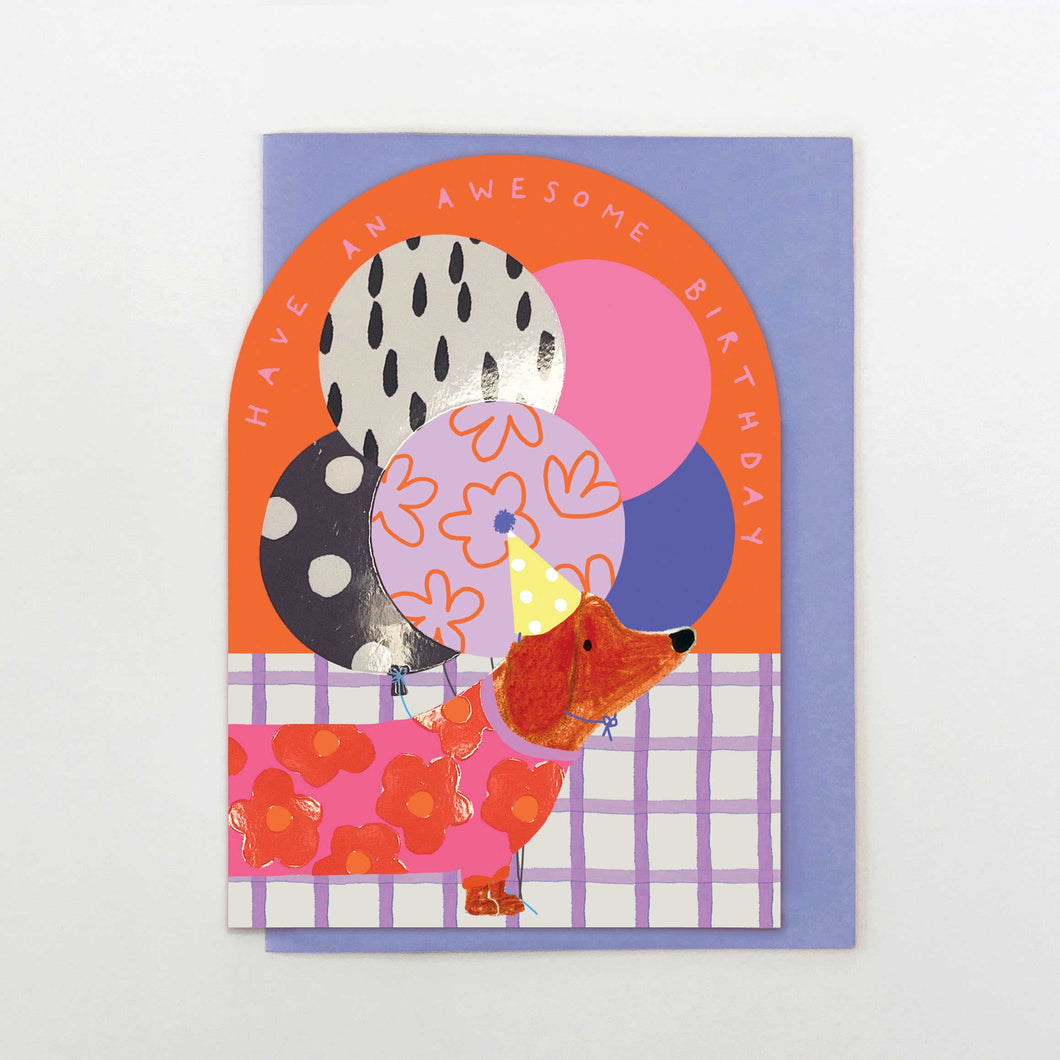 Birthday sausage dog card