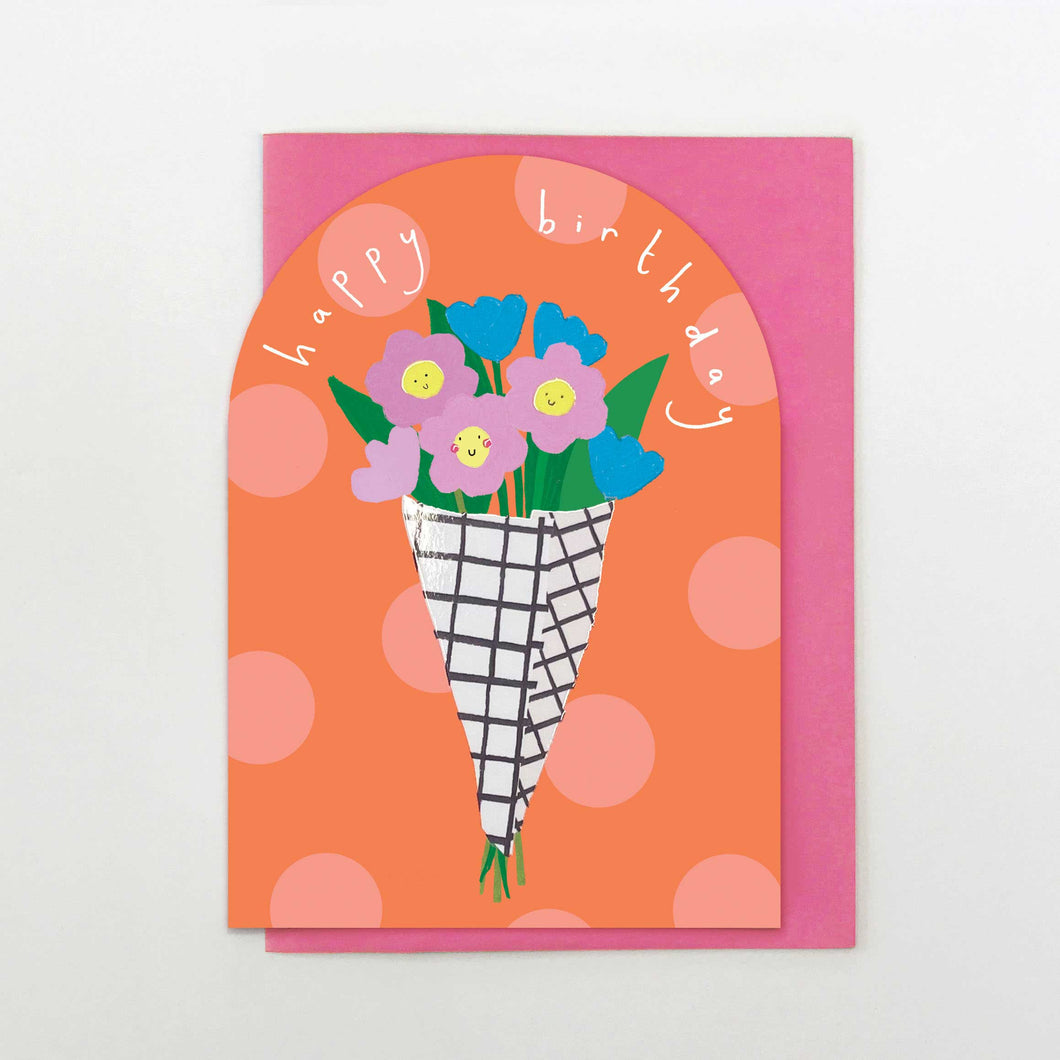 Birthday bunch of flowers card