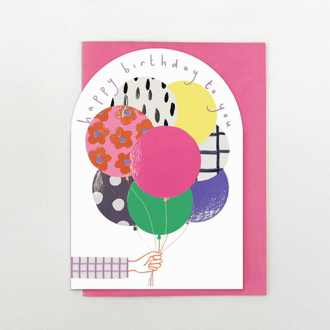 Birthday bunch of balloons card