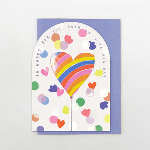 Wedding rainbow balloon card