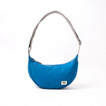 Load image into Gallery viewer, Farringdon Half Moon Bag in Malibu Blue Taslon
