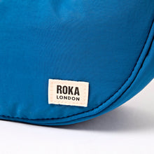 Load image into Gallery viewer, Farringdon Half Moon Bag in Malibu Blue Taslon
