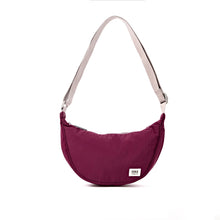 Load image into Gallery viewer, Farringdon Half Moon Bag in Merlot Taslon

