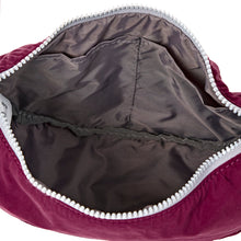 Load image into Gallery viewer, Farringdon Half Moon Bag in Merlot Taslon
