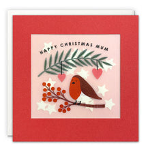 Load image into Gallery viewer, Mum Robin Paper Shakies Christmas card
