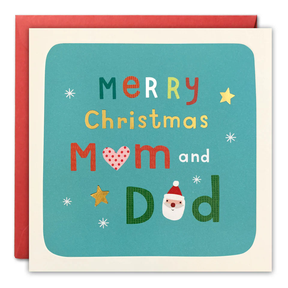 Mum and Dad Christmas Square Peg Card