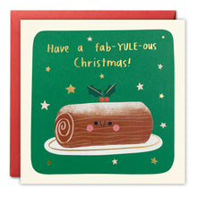 Load image into Gallery viewer, Fab-Yule-ous Yule Log Christmas Card
