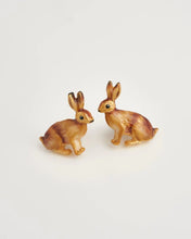 Load image into Gallery viewer, Enamel Rabbit stud earrings
