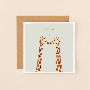 Giraffes Love You Valentine card