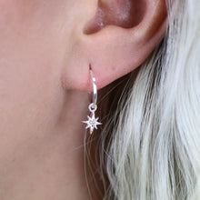 Load image into Gallery viewer, Sterling silver sleeper star earrings
