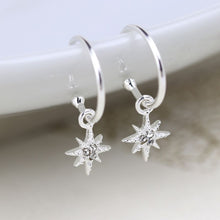 Load image into Gallery viewer, Sterling silver sleeper star earrings
