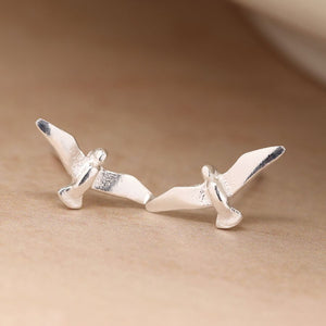 Sterling silver bird earrings