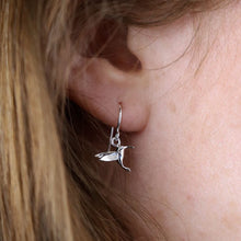 Load image into Gallery viewer, Sterling silver hummingbird earrings
