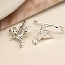 Load image into Gallery viewer, Sterling silver hummingbird earrings
