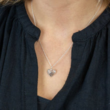 Load image into Gallery viewer, Sterling silver jali heart necklace
