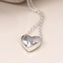 Load image into Gallery viewer, Sterling Silver Polished Heart Slider Necklace
