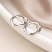Load image into Gallery viewer, Sterling Silver Tiny Hoop Stud Earrings

