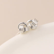 Load image into Gallery viewer, Sterling Silver Tiny Knot Stud Earrings
