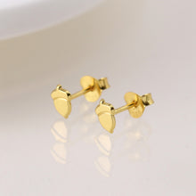 Load image into Gallery viewer, Gold Plated Acorn Silver Stud Earrings

