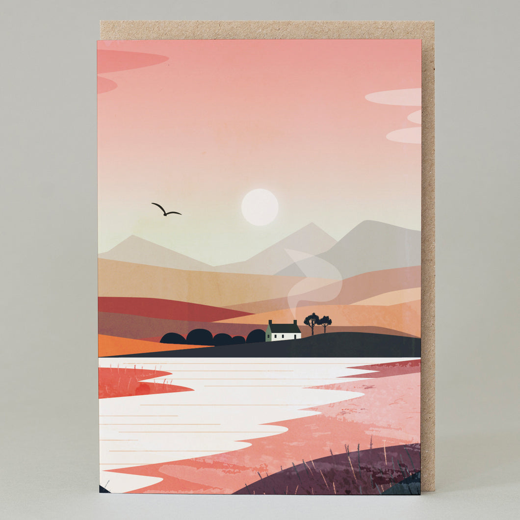 Pink Smoke Bothy blank card