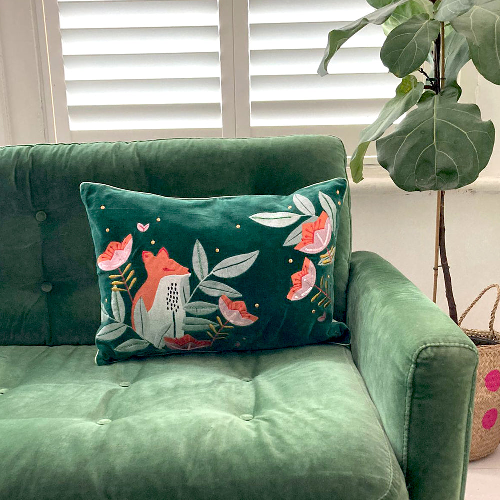 Secret Garden Fox Cushion