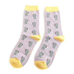 Miss Sparrow Cafetiere Ladies Socks Lavender