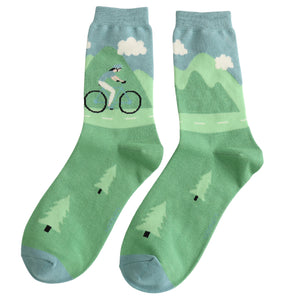 Miss Sparrow Mountain Biking Ladies Socks Blue