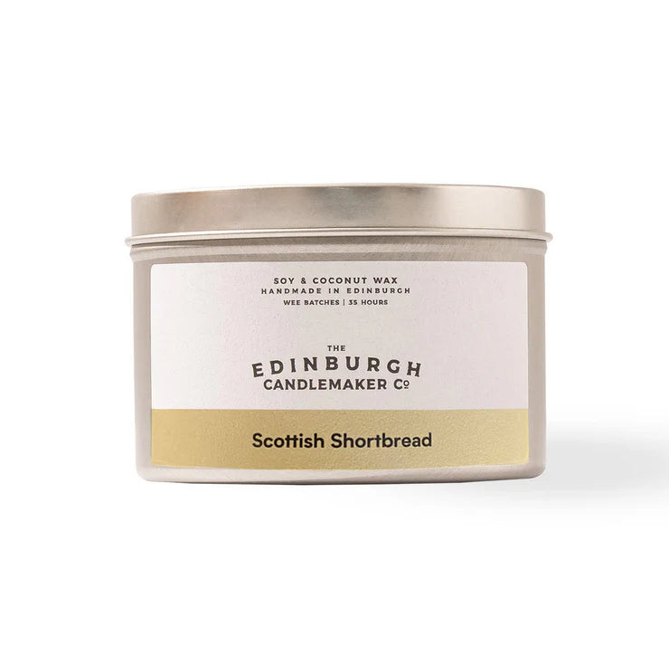 Scottish Shortbread Tin Candle - 35 hour - The Edinburgh Candlemaker Co